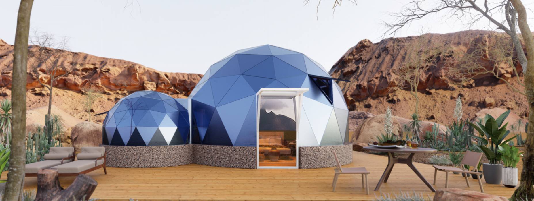 临县球形智能光伏玻璃星空房